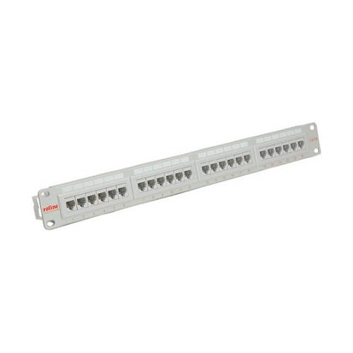ROLINE Kat.5e Class D 48.26cm 19Zoll-Patchpanel 24 Ports UTP grau