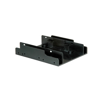 ROLINE Montageadapter 8.89cm 3.5Zoll Rahmen fr 2x 2.5 HDD schwarz