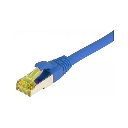 Synergy21 Patchkabel RJ45. CAT6A 500Mhz. 20m. blau. S-STP(S/FTP). TPE/LSZH(Ultraflex). AWG26. mit CAT7 Rohkabel.