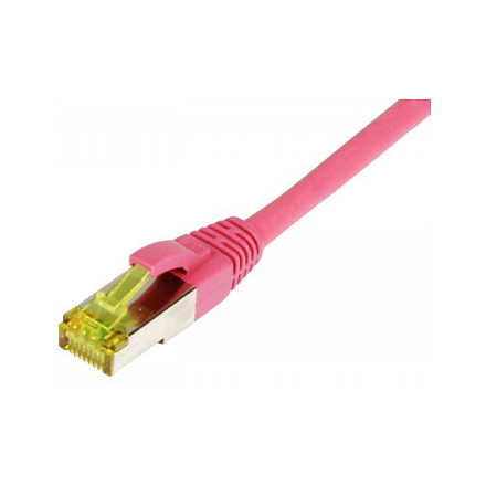 Synergy21 Patchkabel RJ45. CAT6A 500Mhz. 7.5m. magenta. S-STP(S/FTP). TPE/LSZH(Ultraflex). AWG26. mit CAT7 Rohkabel.