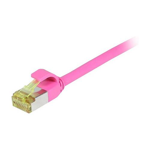 Synergy21 Patchkabel RJ45. CAT6A 500Mhz. 2m. magenta. S-STP(S/FTP). slimline rund d=4.5mm. TPE/LSZH(Superflex). AWG28. mit CAT7 Rohkabel.