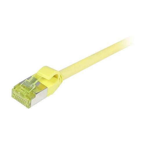 Synergy21 Patchkabel RJ45. CAT6A 500Mhz. 10m. gelb. S-STP(S/FTP). slimline rund d=4.5mm. TPE/LSZH(Superflex). AWG28. mit CAT7 Rohkabel.