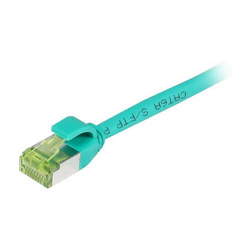 Synergy21 Patchkabel RJ45. CAT6A 500Mhz. 0.5m. grün. S-STP(S/FTP). slimline rund d=4.5mm. TPE/LSZH(Superflex). AWG28. mit CAT7 Rohkabel.