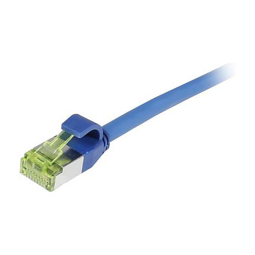 Synergy21 Patchkabel RJ45. CAT6A 500Mhz. 7.5m. blau. S-STP(S/FTP). slimline rund d=4.5mm. TPE/LSZH(Superflex). AWG28. mit CAT7 Rohkabel.