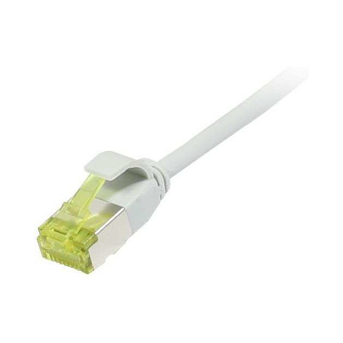 Synergy21 Patchkabel RJ45. CAT6A 500Mhz. 10m. grau. U/FTP. slimline rund d=3.8mm. TPE/LSZH(Superflex). AWG32. mit CAT7 Rohkabel.