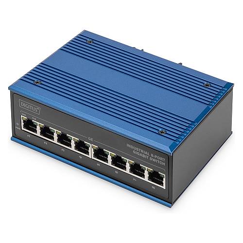 DIGITUS 8-Port Gigabit Industrie PoE Switch Unmanaged