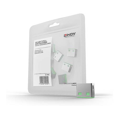 LINDY USB Typ A Portschlösser 10xGrün Erweiterung für 40451