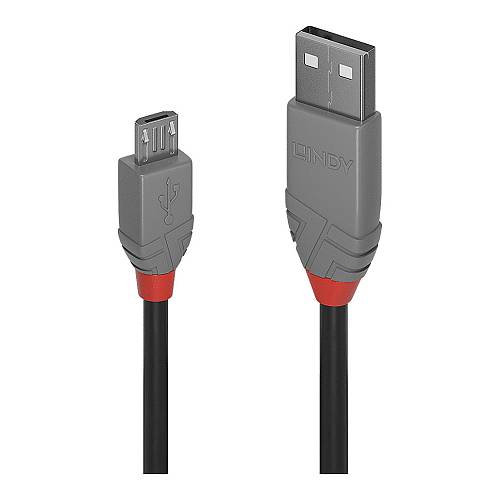 LINDY USB 2.0 Kabel Typ A/Micro-B Anthra Line M/M 5m