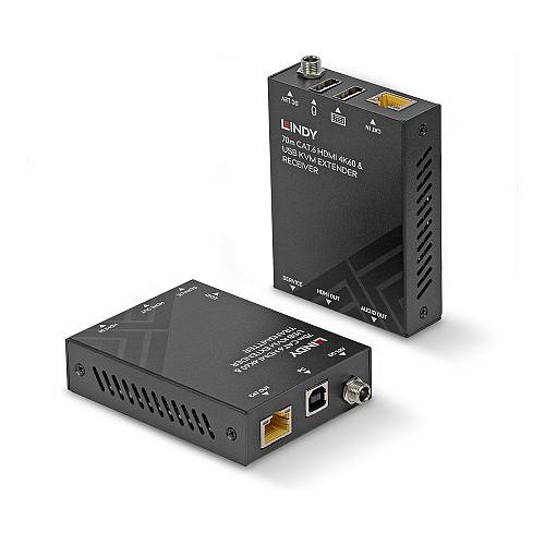 LINDY 70m Cat.6 HDMI 4K60. USB & Audio KVM Extender