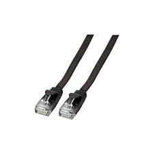 EFB RJ45 Flachpatchkabel U/UTP. Cat.6A. PVC. 1m. schwarz