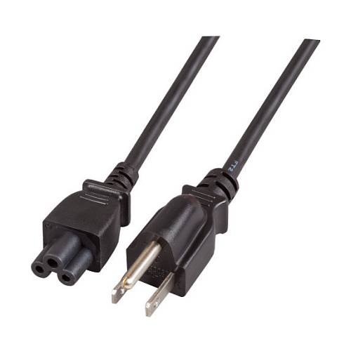 EFB Netzkabel USA/NEMA 5-15P-C5 180°.sw.1.8m.SVT AWG18x3C