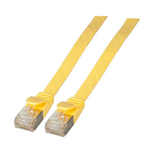 EFB RJ45 Flachpatchkabel U/FTP Cat.6A PVC 0.50m gelb