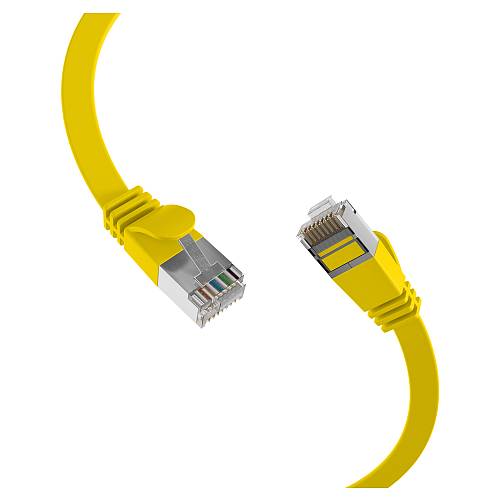 EFB RJ45 Flachpatchkabel U/FTP Cat.6A PVC 0.15m gelb