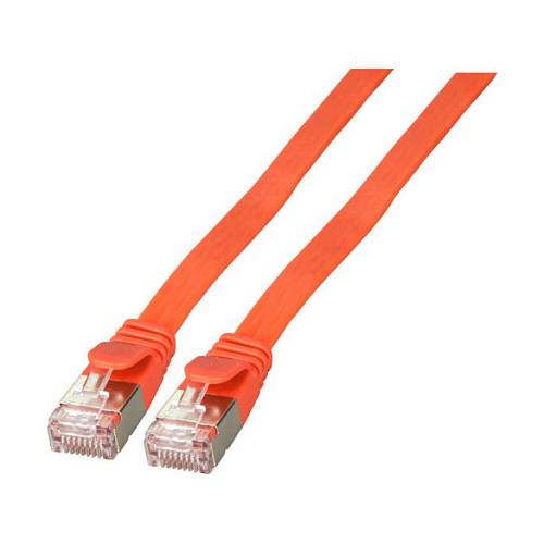 EFB RJ45 Flachpatchkabel U/FTP Cat.6A PVC 0.15m rot