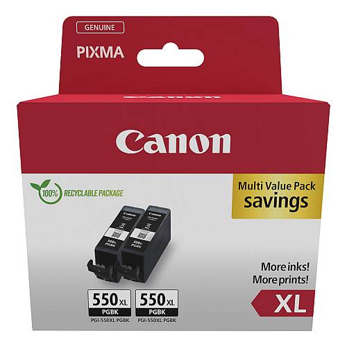 Canon 6431B010 PGI-550XL PGBK Doppelpack pigmentiertes schwarz