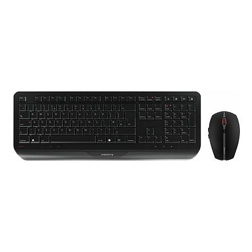 CHERRY GENTIX DESKTOP - Tastatur-und-Maus-Set - kabellos - 2.4 GHz - GB - Schwarz (JD-7000GB-2)