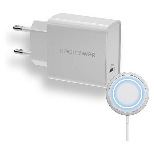 RealPower Ladegerät C-MagSet 20W mit Ladepad