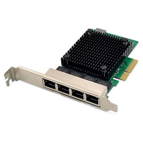 DIGITUS Netzwerkkarte 4Port RJ45 RTL8125B 2.5GBits ServerNIC