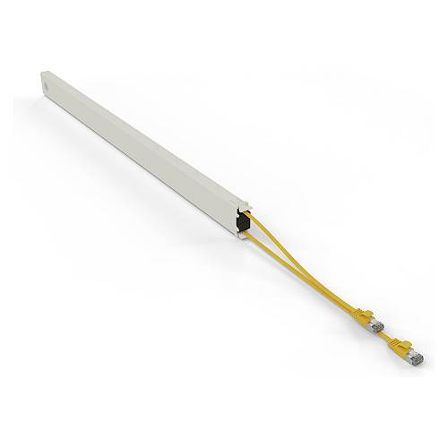 Patchbox patchbox.one Kupferkassette 46RU (2.5 m). Cat. 6a. U/FTP. PoE. gelb