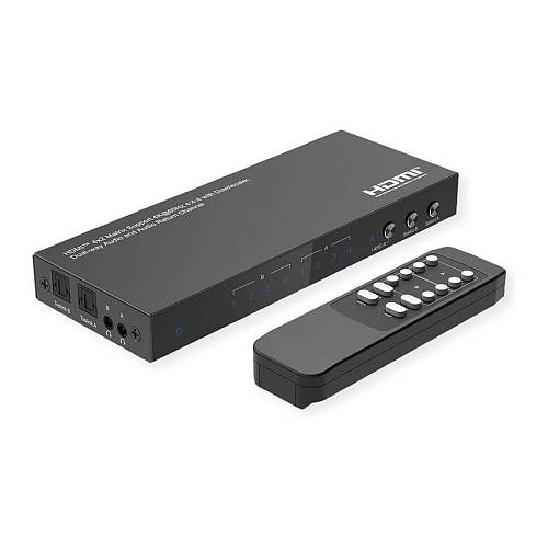 VALUE 4K HDMI Matrix Switch. 4 x 2. mit Fernbedienung
