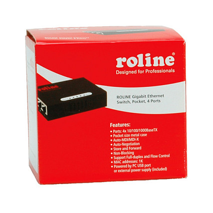 ROLINE Gigabit Ethernet Switch. Pocket. 4 Ports