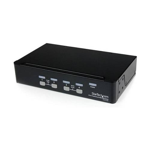 STARTECH.COM 4 Port VGA USB KVM Switch mit Hub - VGA KVM Umschalter fr 4 PCs - Desktop KVM Switch mit 4x USB 2.0. 1x VGA Buchse