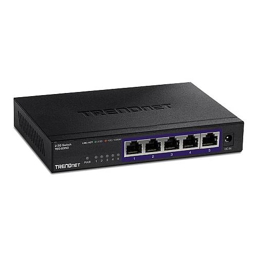 TRENDnet TEG-S350 5-Port 2.5G Switch. Unmanaged. schwarz