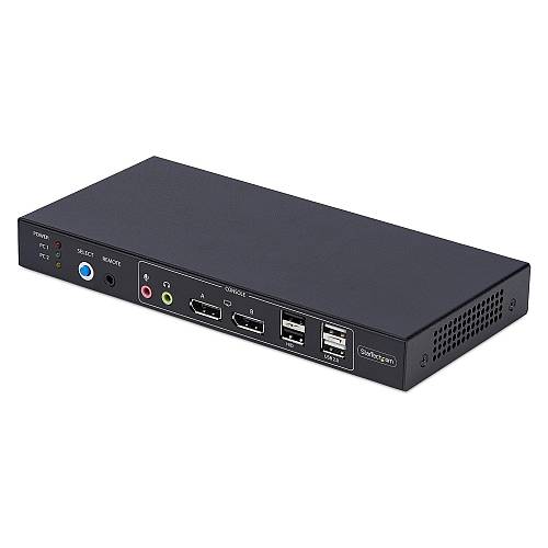 StarTech.com 2-Port Dual-Monitor DP KVM Switch w/Video Matrix. 4K 60Hz