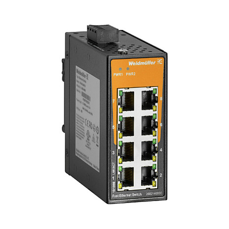 WEI IE-SW-EL08-8TX Netzwerk Switch. unmanaged Fast Ethernet Anzahl Ports: 8x RJ4
