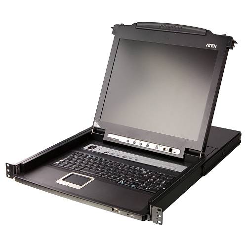ATEN CL5708MW 43cm wide LCD KVM Switch. USB-PS/2.VGA. 8 Port. UK-Layout