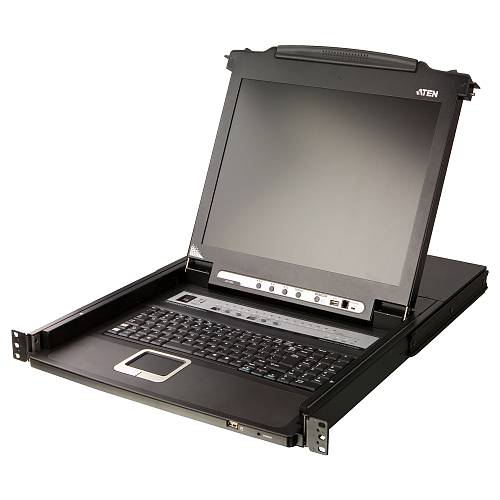 ATEN CL5716MW 43cm wide LCD KVM Switch. USB-PS/2.VGA. 16 Port. DE-Layout