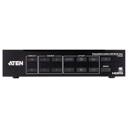 ATEN VP2420 4 x 2 True 4K Presentation Matrix Switch mit Multi View