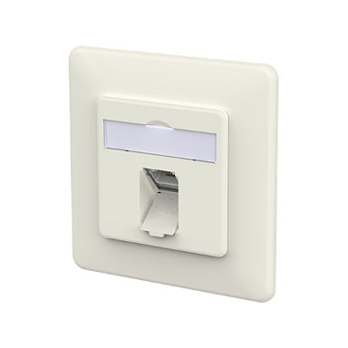 METZ CONNECT Anschlussdose E-DAT C6A LSA++ 1 Port UP reinwei