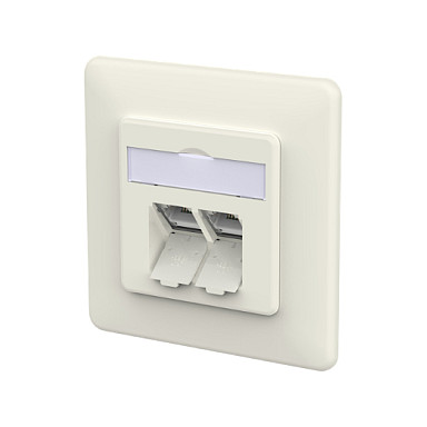 METZ CONNECT Anschlussdose E-DAT C6A IDC 2 Port UP reinwei