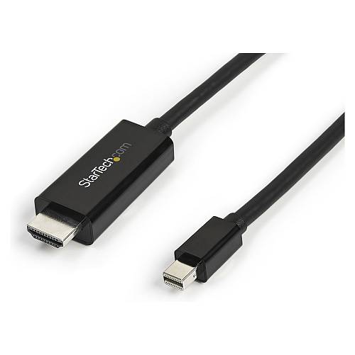 StarTech Mini DisplayPort auf HDMI Adapterkabel - Mini DP zu HDMI Adapter Kabel - 3m - Ultra HD 4K 30Hz - Schwarz