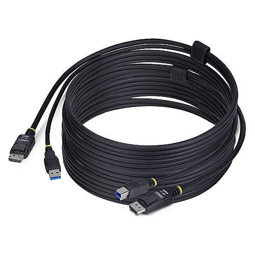 StarTech 10ft (3m) DisplayPort and USB 5Gbps KVM Cable - Tastatur- / Video- / Maus- (KVM-)