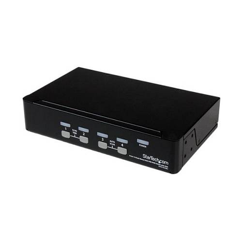 4 Port VGA / USB KVM Switch - 4-fach VGA KVM Umschalter mit OSD zur Rack-Montage