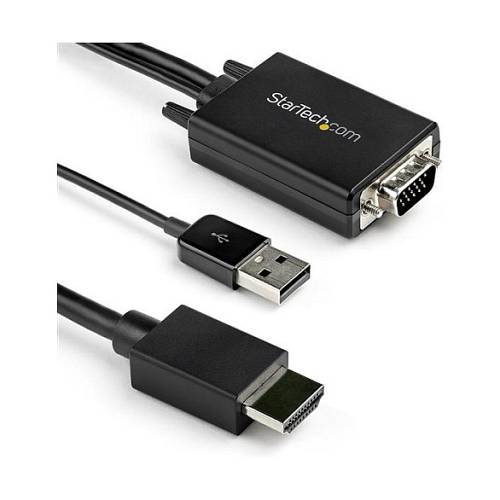 StarTech 2m VGA auf HDMI Adapter mit USB-Audio - 1080p - Adapterkabel - USB. HD-15 (VGA)