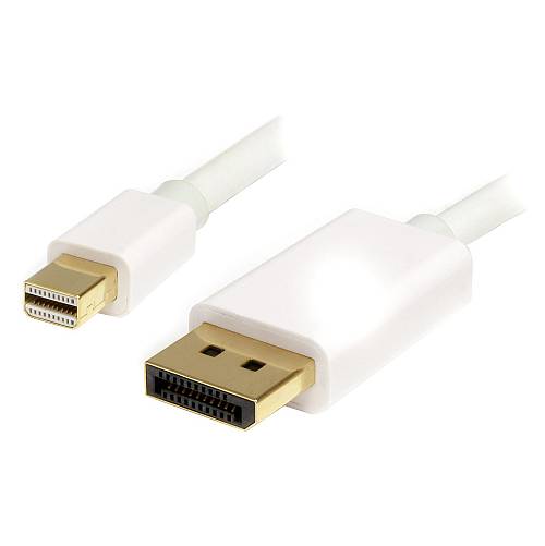StarTech 2m 6 ft White Mini DisplayPort to DisplayPort 1.2 Adapter Cable M/M - DisplayPort 4k