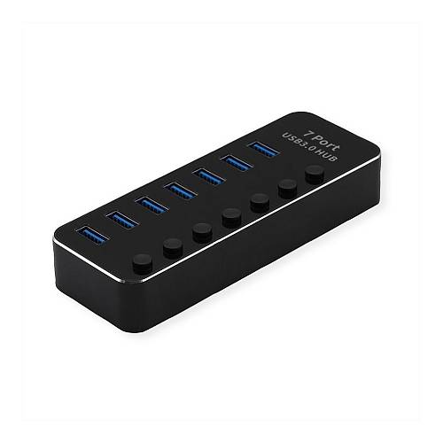 ROLINE USB 3.2 Gen 1 Notebook Hub. 7 Ports. einzeln schaltbar