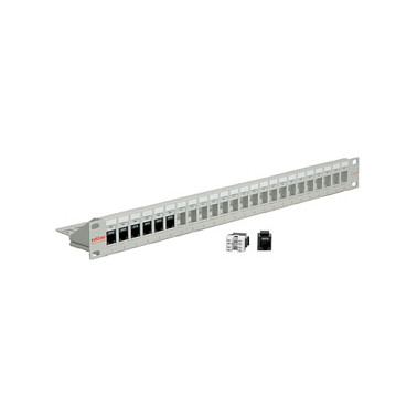 ROLINE 19-Zoll-Keystone-Modultrger. 24P.. ungeschirmt. grau