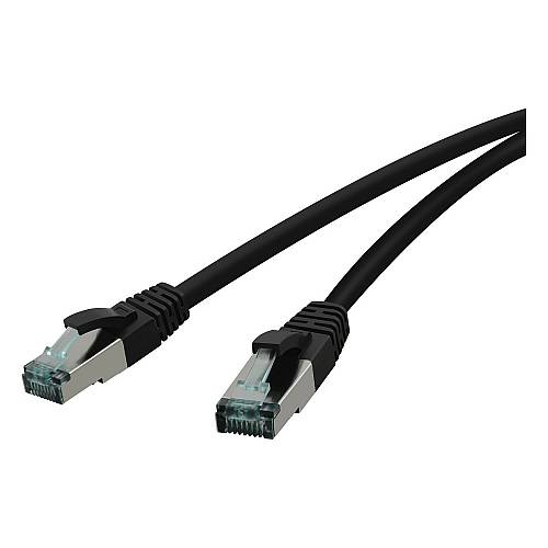 RED Cat.6a 25.0m schwarz Patchkabel Cat.6a S/FTP AWG 27/7. 2xRJ45. schwarz. 25.0