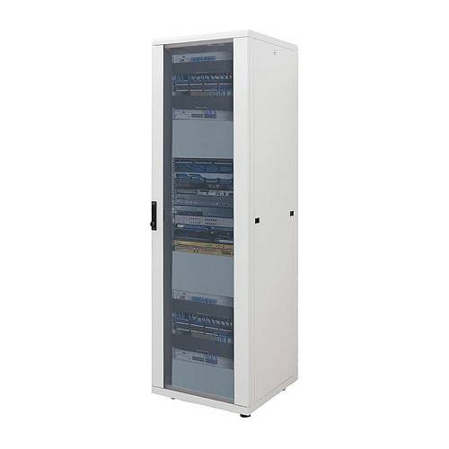 INTELLINET Netzwerkschrank 42HE 800x800mm grau.montiert (Speditionsversand)