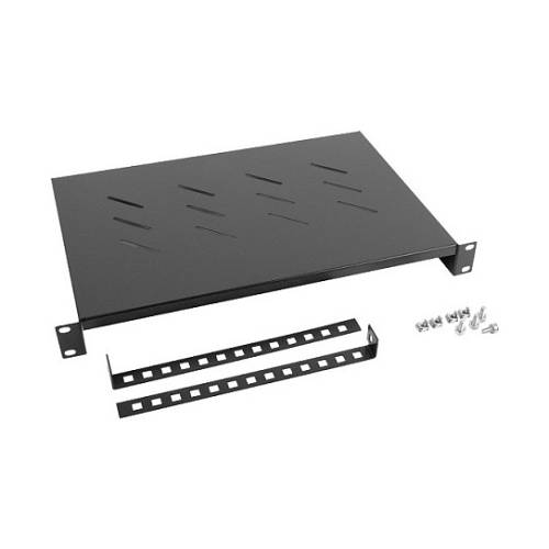 19 Fachboden 1U 483x300mm. max.25kg. schwarz