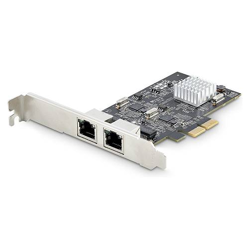 STARTECH.COM 2-Port 2.5 Gbit PCIe Netzwerkkarte Intel I225-V Dual-Port Computer LAN Karte Multi-Gigabit NIC 2.5G PCI Express Server
