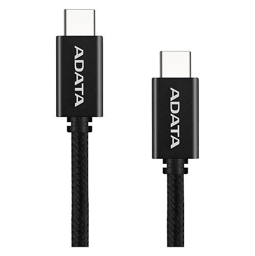 Stick ADATA USB 2.0 Kabel. USB-C Stecker > USB-C Stecker (schwarz. 2 Meter. PD 3.0. QC 3.0. Laden mit bis zu 100 Watt)