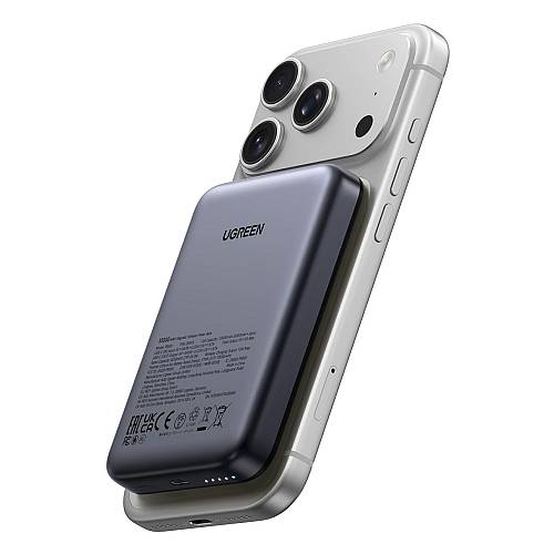 UGREEN PB561 magnetische kabellose Powerbank 10.000mAh inkl. USB-C Kabel grau