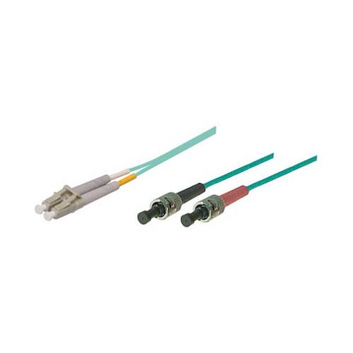 Patchkabel LWL Duplex OM3 (Multimode. 50/125) LC/ST. LSZH. austauschbare Polarität. 2m. Good Connections®