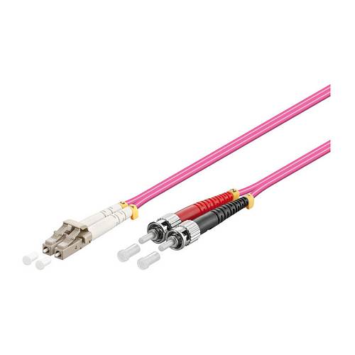 Patchkabel LWL Duplex OM4 (Multimode. 50/125) LC/ST. LSZH. austauschbare Polarität. 7.5m. Good Connections®