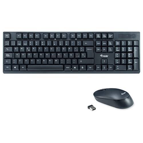 Equip Wireless Tastatur + Maus. Layout spanisch schwarz